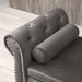 Aijia 63" Velvet Multifunctional Storage Rectangular Sofa Stool Buttons Tufted Nailhead Trimmed Solid Wood Legs With 1 Pillow,Grey_maomaolike.com