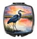 Blue Heron Setting Sun Compact Mirror Decorative Travel Makeup Mirror For Women Girls Gifts Pocket Makeup Mirror Folding Handheld_maomaolike.com