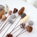 【Pine With Stem】Nordic INS Style Fresh Natural Real Pine Cone Dried Flower Bouquet Home Living Room Decoration Ornament_maomaolike.com