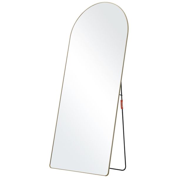 VEVOR Arched Full Length Mirror, 71'' X 30'', Large Free Standing Leaning Hanging Wall Mounted Floor Mirror With Stand Aluminum Alloy Frame, Full Body Dressing Mirror For Living Room Bedroom, Black_maomaolike.com