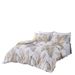 Plant Floral & Golden Leaf Pattern Duvet Cover Set - Nordic Style, Active Printing, Soft Fleece & Twill Fabric_maomaolike.com