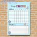 Weekly Chore Chart Painting Poster, Colorful Cartoon-style Chore Planner Poster, Functional Tracker To Organize Daily & Weekly Household Tasks For_maomaolike.com