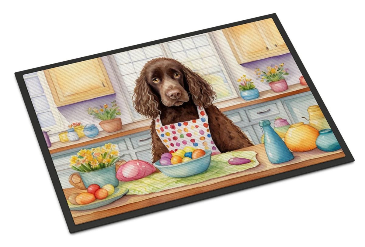 Decorating Easter American Water Spaniel Doormat Front Door Mat Indoor Outdoor Rugs For Entryway, Non Slip Washable Low Pile, 24H X 36W_maomaolike.com