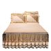 European Style Velvet Quilted Skirt Single Piece Autumn Winter Thickened Lace Cover 1.5m 1.8m Set Non-Slip Bed Sheet_maomaolike.com