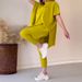 Women's Clothing new autumn round neck bat shirt large size loose sweater casual two piece set_maomaolike.com