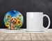 Cockapoo In Sunflowers Large Sandstone Coasters Pack Of 4 Absorbent Round Coasters Decor Gifts For Men Or Women, 4 In, Multicolor_maomaolike.com