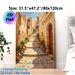 Casbah Of Algiers Alley Painting Poster, Warm-toned Impressionist Mediterranean Lane Poster, Vivid Rustic Architectural View Ideal For Living Room_maomaolike.com