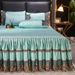 European Quilted Thickened Skirt Single Piece 1.8m Princess Style Lace Sheet 1.5m Non-Slip Bed Cover_maomaolike.com