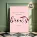 Eyebrow Quote Painting Poster, Soft Pink Elegant Calligraphy Style Poster, Inspirational Beauty-themed Wording, Ideal For Beauty Studio & Makeup Room_maomaolike.com