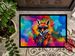 Hippie Animal Fox Doormat Front Door Mat Indoor Outdoor Rugs For Entryway, Non Slip Washable Low Pile, 24H X 36W_maomaolike.com