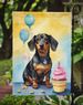 Dachshund Happy Birthday Garden Flag Mailbox Flag Decorative Yard Flag Banner Outside Patio Artwork Yard Flower Beds, Garden Size, Multicolor_maomaolike.com