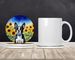 Boston Terrier In Sunflowers Large Sandstone Coasters Pack Of 4 Absorbent Round Coasters Decor Gifts For Men Or Women, 4 In, Multicolor_maomaolike.com