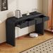 Unique Modern Rounded Silhouette And Smooth Surface Console Table With 2 Drawers For Living Room And Entryway_maomaolike.com
