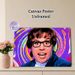 Retro Pop Culture Portrait Painting Poster, Vibrant Psychedelic Style Poster, Bold Colorful Swirling Backdrop, Eye-catching Artistic Decor Ideal For_maomaolike.com