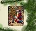 Scottish Terrier And Santa Claus Porcelain Ornament Christmas Tree Hanging Decorations For Home Christmas Holiday, Rectangle, Gift, Multicolor_maomaolike.com