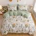 Wholesale INS Pastoral Style Four-Piece Set A Full Pure Cotton B Side Crystal Velvet Coral Fleece Autumn Winter Bedding_maomaolike.com