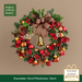 Jinghua 30cm Red Vine Hoop Christmas Decorations Window Wreath Door Wall Hanging_maomaolike.com