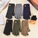 Sports Gloves Skiing Cycling Motorcycle Hiking Touch Screen Gloves Men's Double-layer Touch Screen Gloves With Fleece And Wool Knitted Gloves_maomaolike.com
