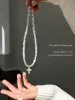 Design Exaggeraed Baroque Transparen Crysal Chain Wih Sexy Zircon Cross Pendan Necklace For Women Wedding Pray_maomaolike.com