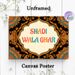 Indian Wedding Themed Painting Poster, Vibrant Ethnic Mandala Pattern Poster, Ornate Colorful Framed "Shadi Wala Ghar" Text Decor Ideal For Wedding_maomaolike.com