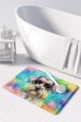 Schnauzer Hippie Dawg Memory Foam Kitchen Mat Machine Washable Anti-Fatigue Mat Cushion Comfort Bath Mat Or Kitchen Rug_maomaolike.com
