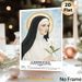 St. Beatrice Of Silva Painting Poster, Serene Watercolor Holy Figure With Lily & Halo Poster, Inspirational Religious Decor Ideal For Home, Prayer_maomaolike.com