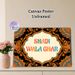 Indian Wedding Themed Painting Poster, Vibrant Ethnic Mandala Pattern Poster, Ornate Colorful Framed "Shadi Wala Ghar" Text Decor Ideal For Wedding_maomaolike.com