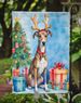 Brindle Greyhound Christmas Reindeer Garden Flag Mailbox Flag Decorative Yard Flag Banner Outside Patio Artwork Yard Flower Beds, Garden Size, Multicolor_maomaolike.com