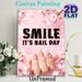 Nail Day & Cherry Blossom Themed Painting Poster, Soft Pink Romantic Cherry Blossom & Glittery Nail Art Poster, Uplifting Positive Message Perfect For_maomaolike.com