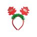 Christmas Bow Headband For Dogs Red And Gold Deer Horn Snowflakes Christmas Hat Costume Dress Up Accessories For Pet For Cosplay And Makeup 12 Pcs_maomaolike.com