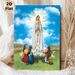 Our Lady Of Fatima Religious Painting Poster, Serene Realistic Sacred Scene Poster, Calming Spiritual Artwork With Praying Figures, Ideal For Home Or_maomaolike.com