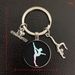 Creative I Love Gymnastics Time Glass Keychain Pendant Metal Key Ring for Men and Women_maomaolike.com