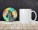 Hippie Animal Zebra Large Sandstone Coasters Pack Of 4 Absorbent Round Coasters Decor Gifts For Men Or Women, 4 In, Multicolor_maomaolike.com
