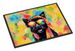 Scottish Terrier Hippie Dawg Doormat Front Door Mat Indoor Outdoor Rugs For Entryway, Non Slip Washable Low Pile, 24H X 36W_maomaolike.com