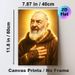 Saint Padre Pio Themed Painting Poster, Warm Glowing Sacred Portrait Poster, Serene Spiritual Artwork, Ideal For Home Prayer Space And Church_maomaolike.com