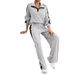 Women's Clothing street casual suit high end design sweatshirt, wide leg pants two piece set_maomaolike.com