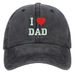 Unisex Washed cotton Embroidery DAD Alphabet baseball hat Father's Day gift hat Hip Hop hat_maomaolike.com