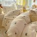 Wholesale Korean Style Princess Ruffled Lace Milk Velvet Four-Piece Winter Warm Bowknot Flannel 4-Piece Set_maomaolike.com