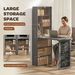 Fold-out Convertible Office Desk, Wall Mount Computer Desk With Blackboard And Side Shelf, Charcoal Gray_maomaolike.com