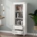 Tall Storage Cabinet With Two Drawers For Bathroom/Office_maomaolike.com