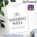 Wishing Well Themed Painting Poster, Minimalist Black & White Typographic Poster, Clear Guidance For Leaving Cards And Well Wishes, Ideal For_maomaolike.com