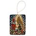Finnish Spitz And Santa Claus Porcelain Ornament Christmas Tree Hanging Decorations For Home Christmas Holiday, Rectangle, Gift, Multicolor_maomaolike.com