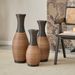Set Of 3 Designer Floor Vases, Large Vases For Home Decor Flooring, Artificial Rattan Floor Vases, Brown Floor Vases For Living Rooms Or Corridors_maomaolike.com