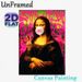 Mona Lisa Themed Painting Poster, Whimsical Graffiti-style Altered Classic Poster, Playful Reimagined Artwork With Bubble Gum & Peace Sign, Ideal For_maomaolike.com