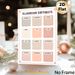 Classroom Birthdays Painting Poster, Soft Muted-toned Minimalist Monthly Grid Poster, Practical Tool To Track And Display Class Birthdays, Ideal For_maomaolike.com