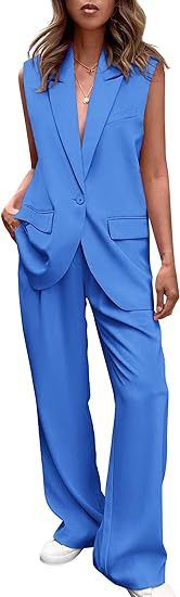Women's Clothing vest suit with solid colours_maomaolike.com