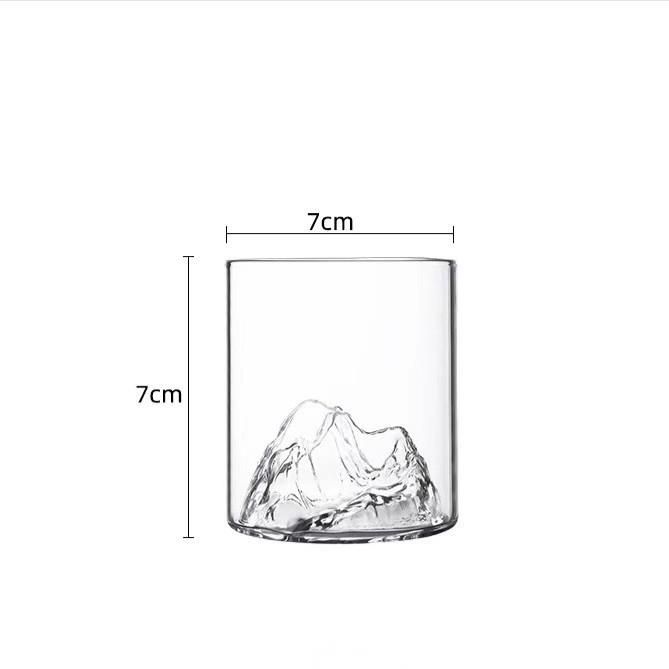 Viewing Whiskey Tea High Borosilicate Glass Water Hidden Mountain Creative Single Layer Juice Cup_maomaolike.com