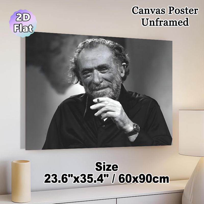 Vintage Male Portrait Painting Poster, Monochrome Realistic Smiling Man With Cigarette Poster, Classic Artistic Wall Decor For Living Room, Study And_maomaolike.com