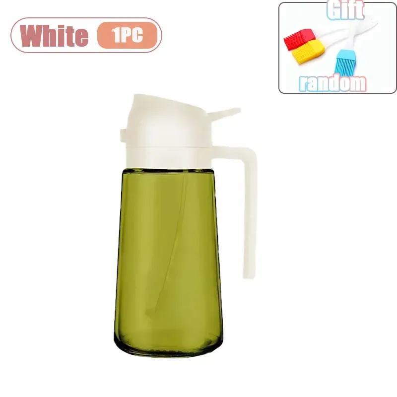 1-4PCS 2-in-1 Olive Dispenser Bottle With Spray And Pour Function Glass Oil Sprayer For Kitchen Cooking BBQ Salad Baking_maomaolike.com