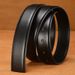 HOT Without 2.4 2.8 3.0 3.5 3.8cm Width Brand Pin Black Genuine Leather Men's Belts Body No Buckle Strap_maomaolike.com